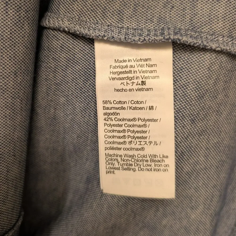 J.Crew Performance Polo Shirt COOLMAX Technology Smart Casual Officewear Work
